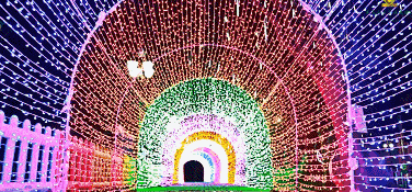 灯光节网红隧道图片,网红隧道灯光节惊艳瞬间